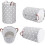 Dust-proof Laundry Storage Bin, Lightweight and Sturdy Foldable Hamper with Waterproof Lining, Drawstring Closure for Secure Containment, Collapsible 3
