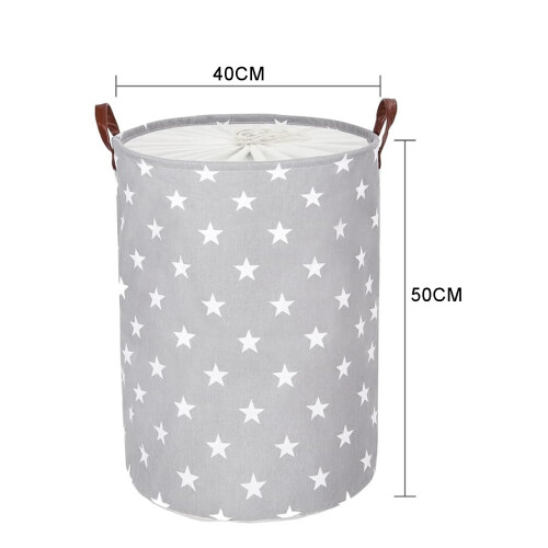 Dust-proof Laundry Storage Bin, Lightweight and Sturdy Foldable Hamper with Waterproof Lining, Drawstring Closure for Secure Containment, Collapsible 1