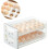 Egg Storage Box Double Layer Drawer Plastic For Refrigerator Space Saving Design Clear  Material Easy Access 5