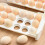 Egg Storage Box Double Layer Drawer Plastic For Refrigerator Space Saving Design Clear  Material Easy Access 4
