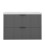 AICA 800mm Grey Bathroom Vanity Unit with Ceramice Sink 2 Drawers 3