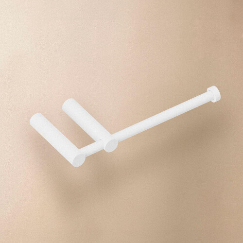 COSMIC Toilet roll holder, Matt white, LOGIC Collection 1