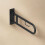 COSMIC Floding Grab rail 75cm Toilet Roll Holder Matt Black ARCHITECT Collection 2