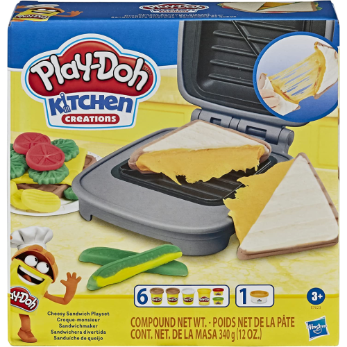 Play-Doh Play-Doh Kitchen Creations Cheesy Sandwich Play Food Set Elastix Compound