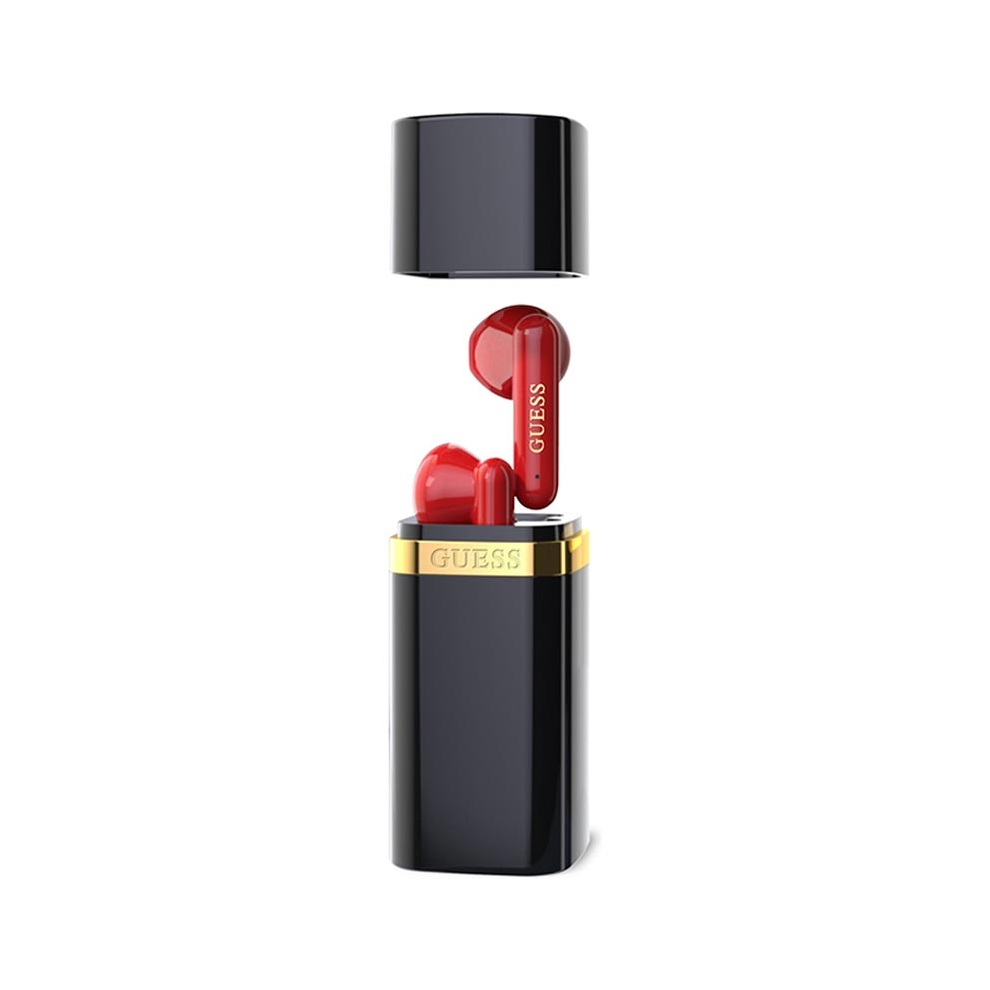 Photos - Headphones GUESS Lipstick Shape True Wireless Earbuds with Charging Case Black - GUTWST1LPSREK 