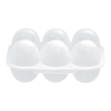 6 Egg Storage Holders, Clear Plastic Egg Box For Refrigerator, Portable Egg Carrier For Camping And Picnics