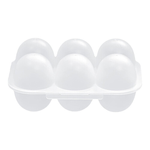 6 Egg Storage Holders, Clear Plastic Egg Box For Refrigerator, Portable Egg Carrier For Camping And Picnics