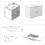 AICA 800mm White Bathroom Vanity Unit with Resin Sink 2 Drawers 4