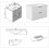 AICA 800mm White Bathroom Vanity Unit with Ceramice Sink 2 Drawers 4