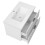 AICA 800mm White Bathroom Vanity Unit with Resin Sink 2 Drawers 2