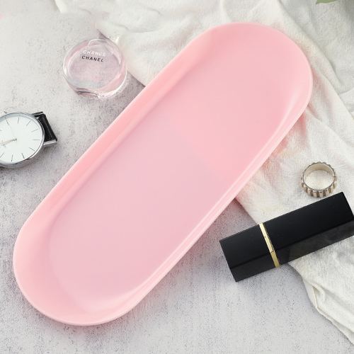 Decorative Serving Tray, Reusable Plastic Tray for Cosmetics Storage, Save Space with Stylish Design 2