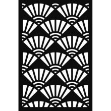 Schablone - ARTEMIO - Japan - Fächerhintergrund - 10 cm x 15 cm - Polyester