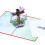 3D Popup Easters Card,Flower Religious Crosses Easters Card 1