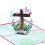 3D Popup Easters Card,Flower Religious Crosses Easters Card 6