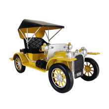 Modèle de voiture en fer Vintage, ornement d'affichage de-Jaune