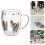 Tasse en verre transparent Unique avec fleur séchée,-350 ml 3