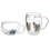 Tasse en verre transparent Unique avec fleur séchée,-350 ml 2