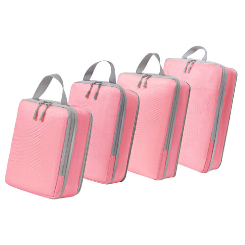Sacs de rangement à Compression 4 pièces, pour dortoirs et-Rose