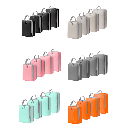 Sacs de rangement à Compression 4 pièces, pour dortoirs et-Rose 1