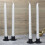 Kerzenständer in runder Form, Eisen, künstlerisch,-Schwarz 6 3