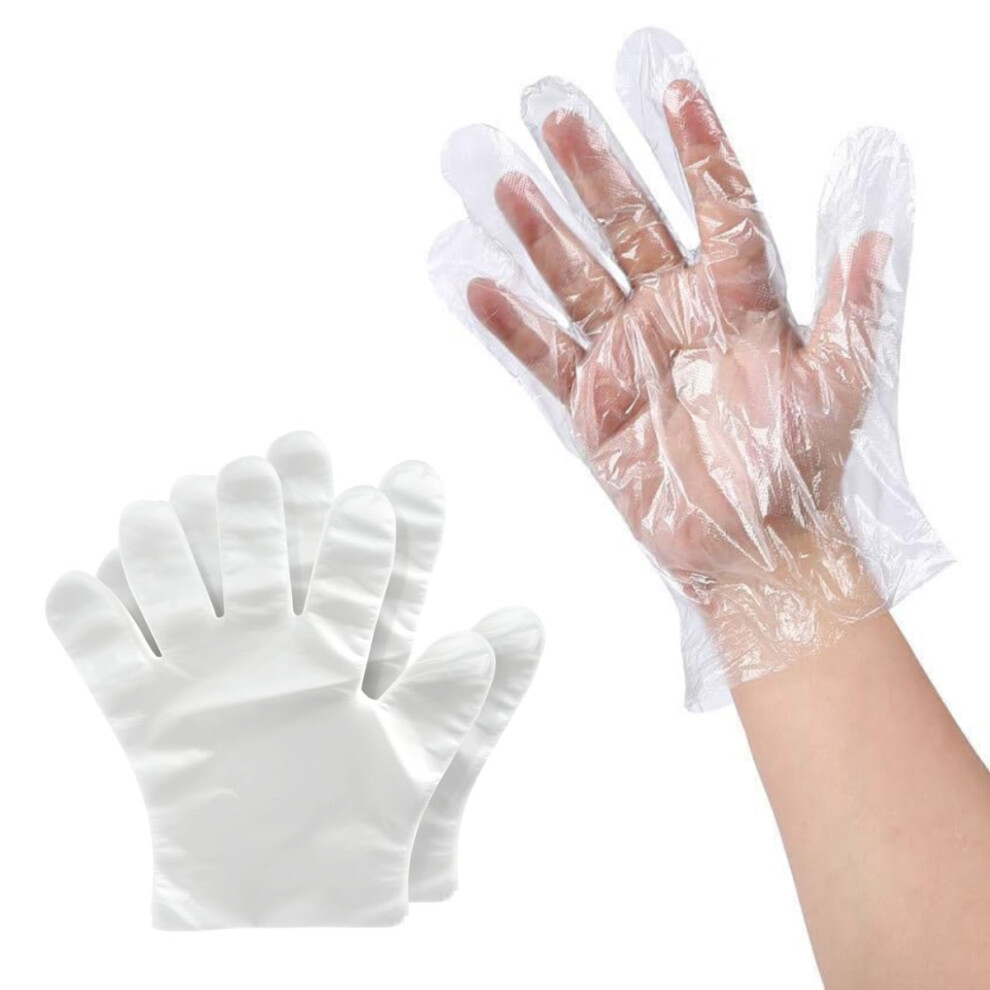 Transparent Disposable Gloves, One Size, Thick Poly Pe For Food Handling And Cleaning, Environmentally Friendly 9454554762470