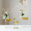 Einzigartige Schneemann-Kunstskulptur aus Eisen-S goldener Elch 3