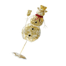Hübsche Schneemann-Figur aus Eisen, Skulptur aus-L Schneemann