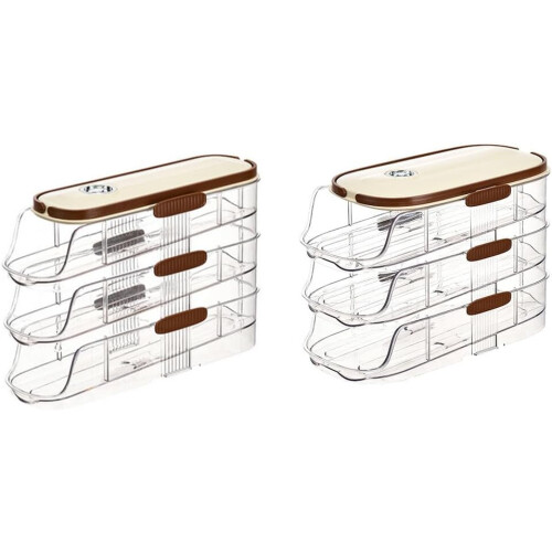 Egg Containers ABS Clear Storage Box With Preservation Labels Type 1 For Refrigerators Egg Holder 2