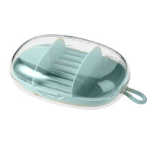 Custodia portagioie da viaggio portatile per regali di Natale e giorni speciali, scatola portagioie con scomparti multipli e design trasparente