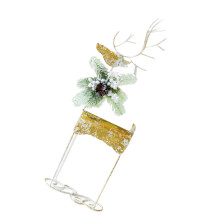 Eiserne Schneemann-Figur mit exquisiten Details,-L goldener Elch