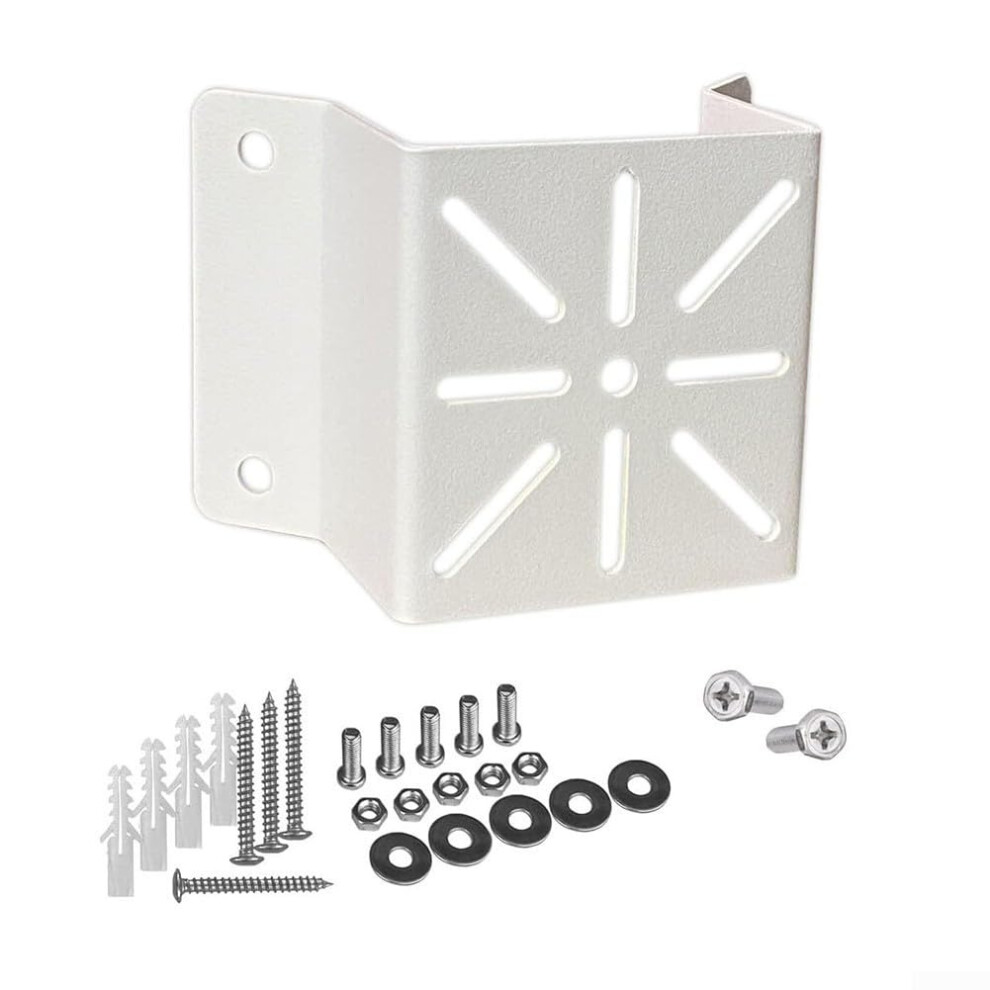 Wall Mount Bracket For Security Cameras, Space Saving Design, Corner Installations, White 9323874365947