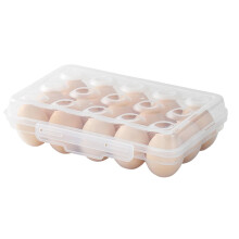 Egg Box For Refrigerator 15Grid Portable Egg Tray With Lid Transparent Crisper Egg Protection Box For Camping Picnic