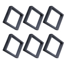 Überarbeiteter Displayständer (4,2 x 4,2 x 0,7 Zoll), in verschiedenen Farben (Weiß, Schwarz, Rosa, Gelb, Grün), 6 Stück, ideal zum Aufbewahren,