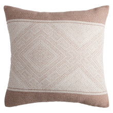 Taies d'oreiller carrées en lin mélangé, motif à carreaux rétro classiques pour une décoration de style ferme moderne (45 x 45 cm)