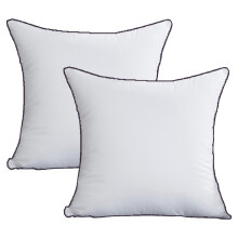 Coussins carrés garnis de microfibre de polyester, inserts décoratifs d'intérieur résistants, ensemble de 2 coussins hypoallergéniques pour un