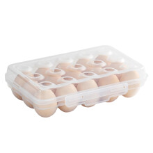 Egg Holder For Fridge 15 Grid Transparent Refrigerator Egg Box Portable Kitchen Egg Organizer
