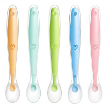 Baby-Led Weaning Löffel, Silikon-Babylöffel fördert selbstständiges Essen, ungiftig, ergonomisch geformt, lebensmittelechtes