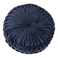 Coussin décoratif en velours doux plissé, idéal pour canapé, fauteuil, lit ou voiture. Décoration chic et moelleuse. Coussin rond en velours,