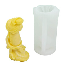 Princess Dolls Candle Mold 3D Girl Candle Silicone Mold for-366