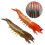 Artificial Shrimps Realistic Prawns Model-red shrimp 3