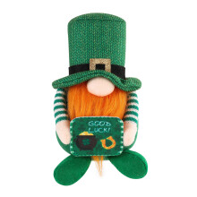 1PC StPatrick's Day Gnomes Dwarfs Face Less Doll-Hug cornucopia