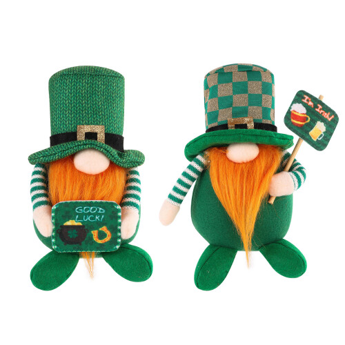 1PC StPatrick's Day Gnomes Dwarfs Face Less Doll-Hug cornucopia 1