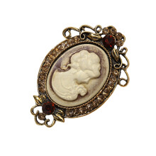 Elegante vintage cameo broche pin set met antieke gouden-6