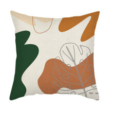 Décoration intérieure moderne de style campagnard, housses de coussin en lin épais et confortable avec fermeture éclair invisible en résine,
