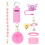 8Pcs Drinkware Decoration Set Flower Accent, Straw Cover,-13 1