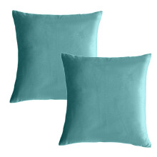 Fundas de cojín decorativas suaves, juego de 2. Terciopelo de alta calidad para la decoración de su hogar. Diseño cuadrado para mayor