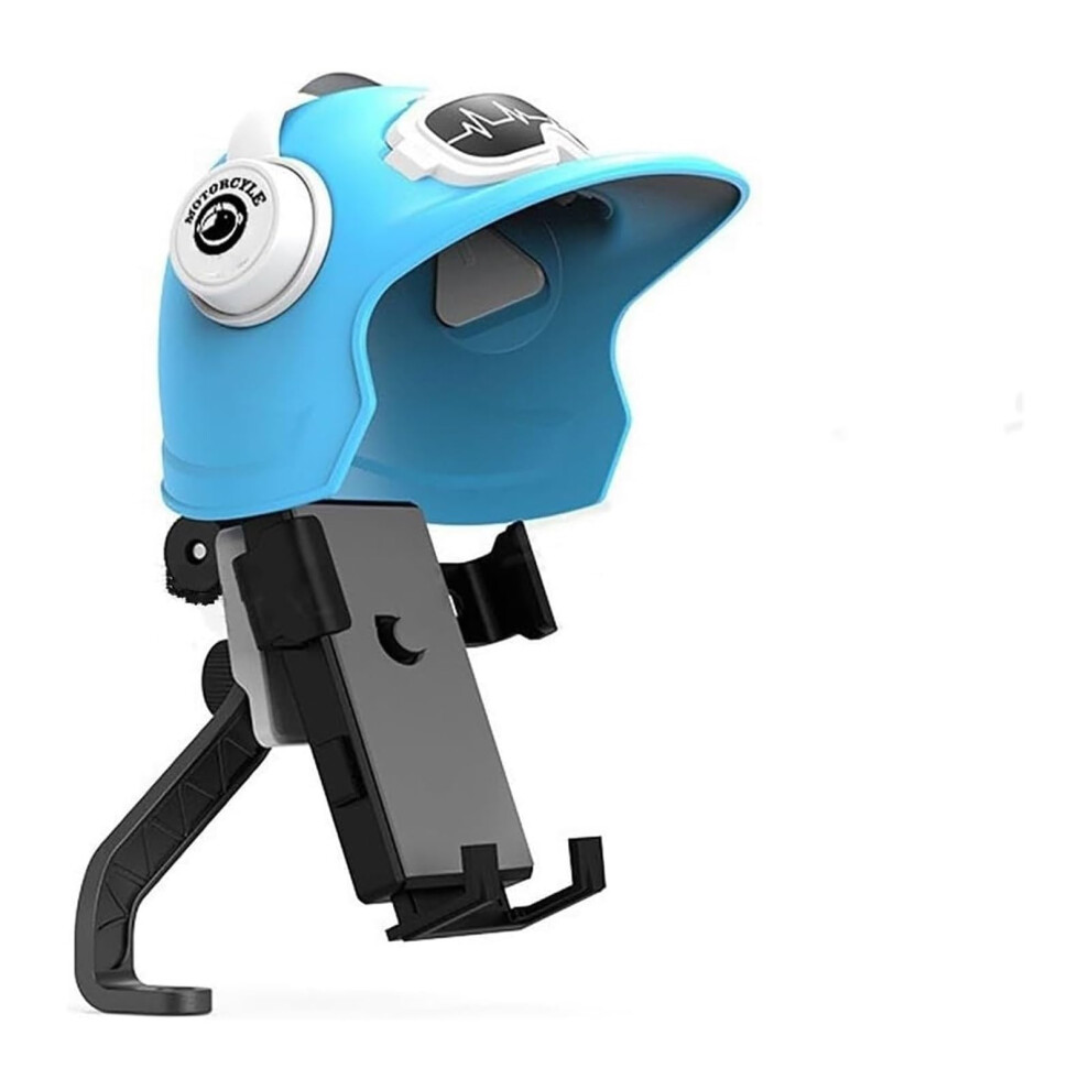 Navigation Mounting Bracket Sunshade Phone Holder For Motorcycle And Bicycle Helmet Waterproof Shockproof Blue 9323874366753