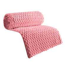 Coral Fleece Throw Blanket Winter Warm Plaids-Pink Style 4