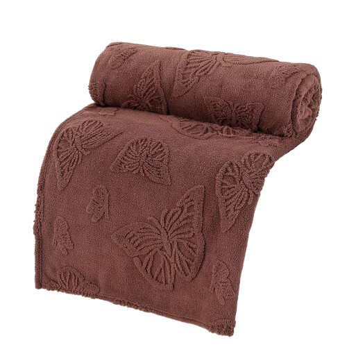 Luxurious Soft Touches Microfibre Blanket-brown Style 1
