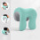 Office Napping Memory Foam Pillow for Desk-Blue with gray 5